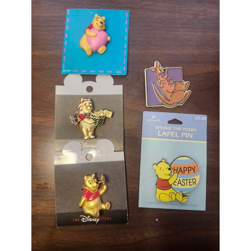 Lot of 5 Winnie the Pooh pin DIsney pin brooch